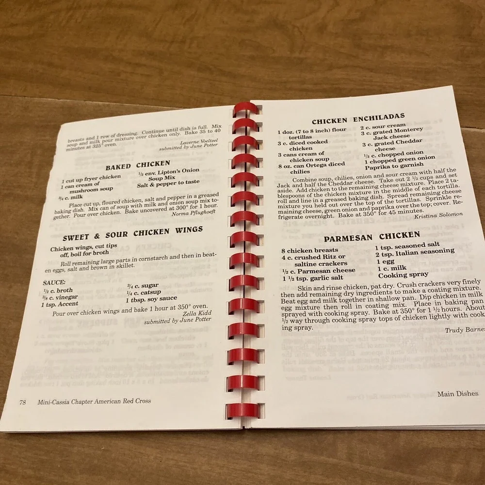 VTG Mini-Cassia American Red Cross Cookbook Rupert Idaho Community Recipes